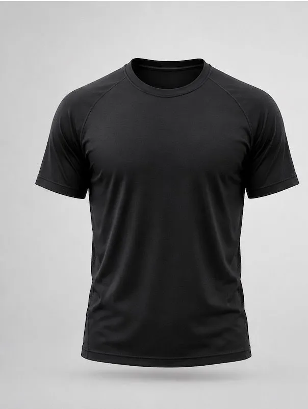 High-Performance Sport T Shirt (Black, S)